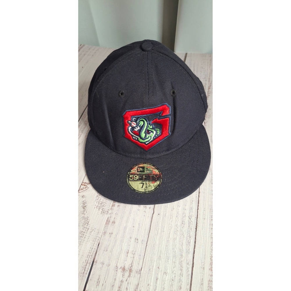 New Era Gwinnett Stripers 59Fifty 7 5/8 Hat Navy Blue Fitted Made In USA